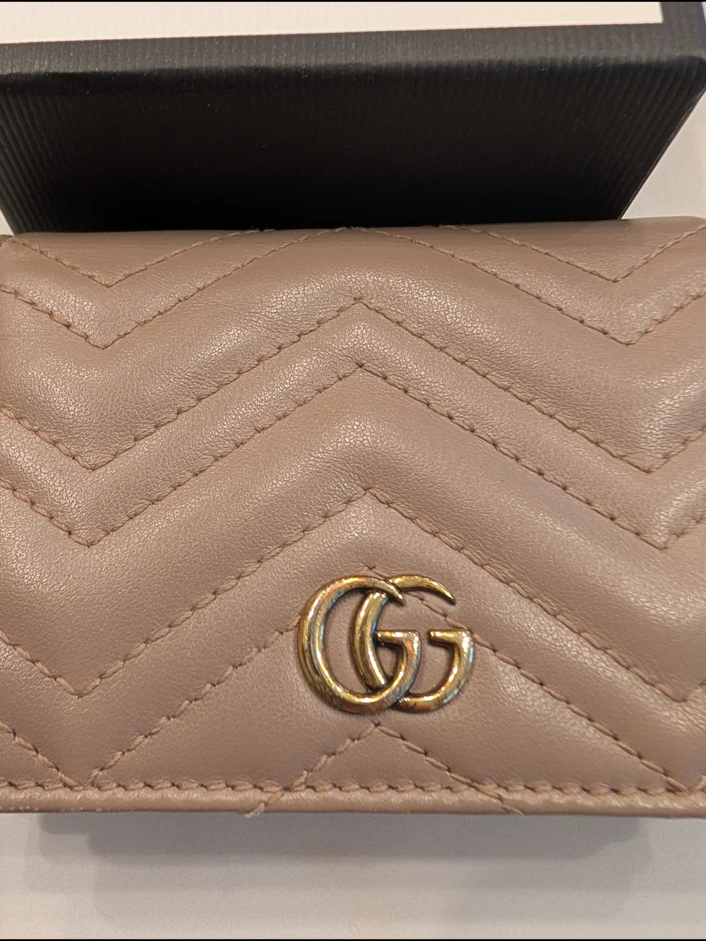 Gucci Marmont Chevron Matelassé Small Wallet - Porcelain Rose - Picture 3 of 11